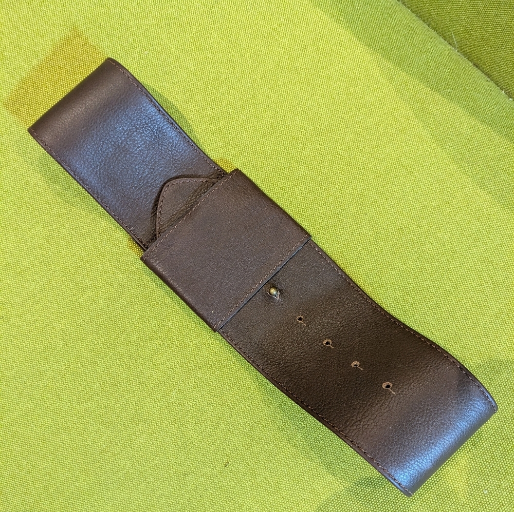 Genuine brown leather, wide-belt, brand 'Accessorize' - Size Small